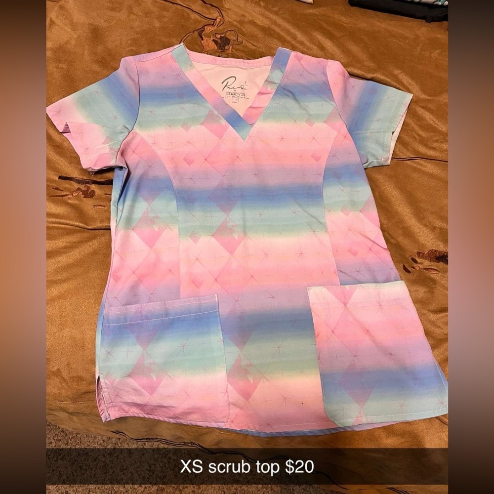 Xsmall nurse CNA scrub top like new